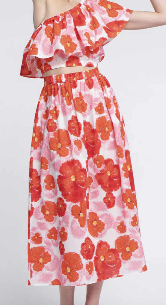 Jupe Cécile Red Blossom