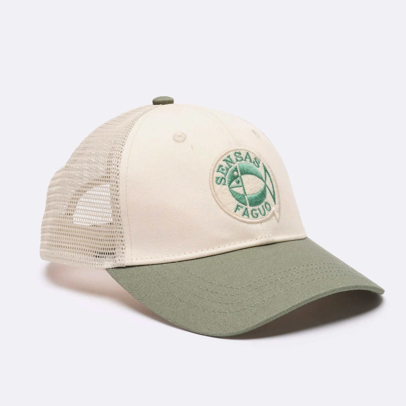 Casquette kaki & écru lab sensas